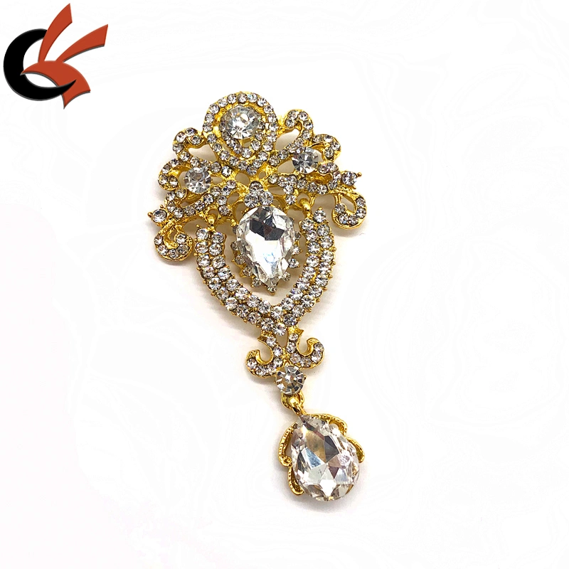 New Style Fashion Rhinestone Flower Brooch For Wholesale