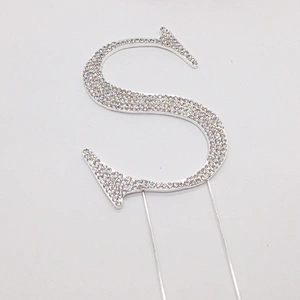 12cm A to Z a set of capital alphabet crystal birthday cake topper