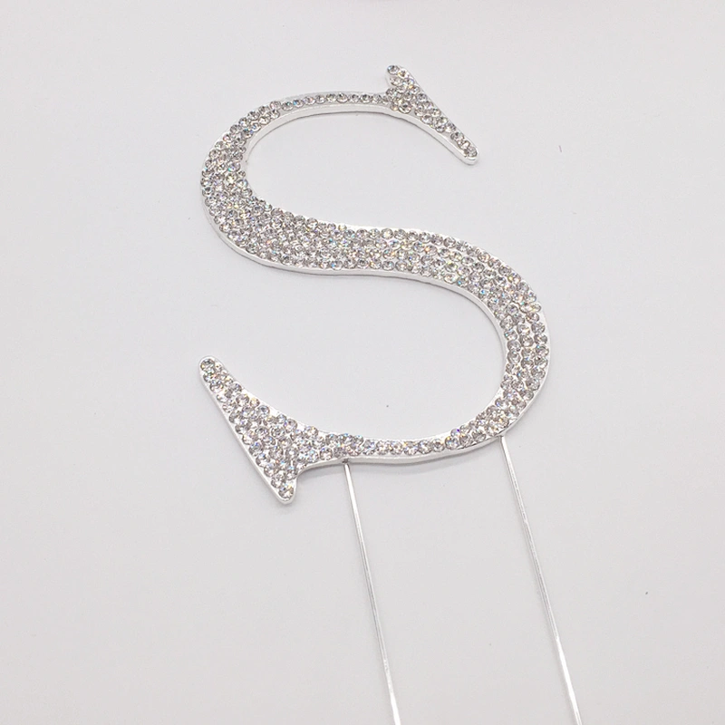 12cm A to Z a set of capital alphabet crystal birthday cake topper