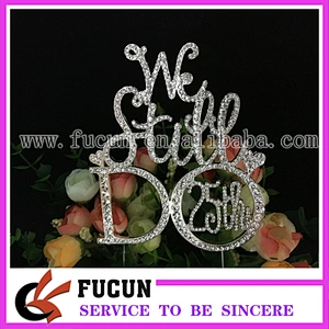 we still do 40th 25th Wedding Anniversary Birthday Diamante Rhinestone Letter Cake Topper