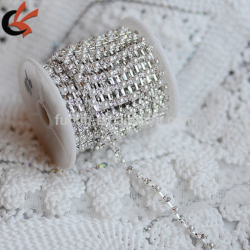 Wholesale strass roll rhinestone sparse cup chain for garment decoration