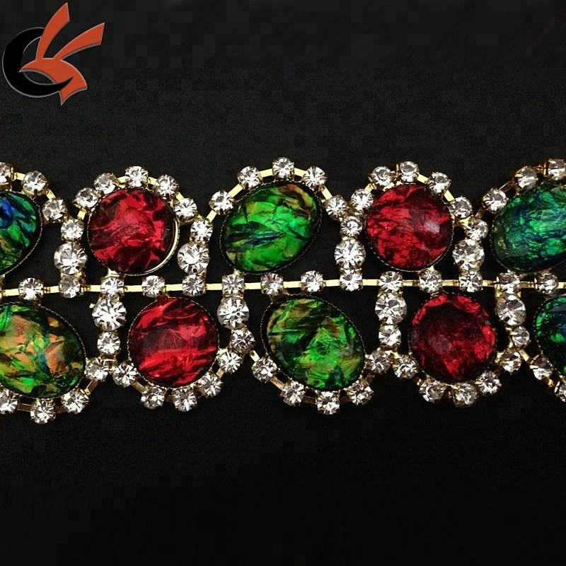 garment decorative rhinestone chain rhinestone trimming rhinestone beaded trims