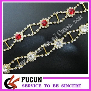 fashion rhinestone cup chain