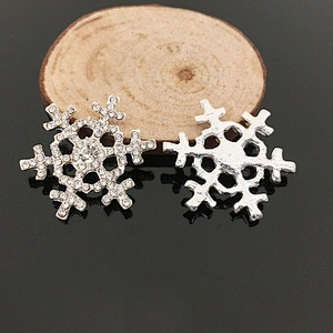 diamante jewelry clear rhinestone snowflake buckle for wedding decoration