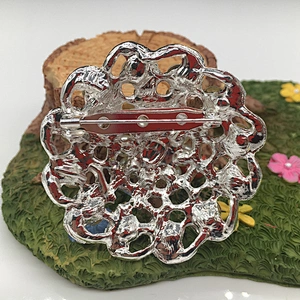 wholesale colorful silver rhinestone pearl decoration wedding jewelry brooch