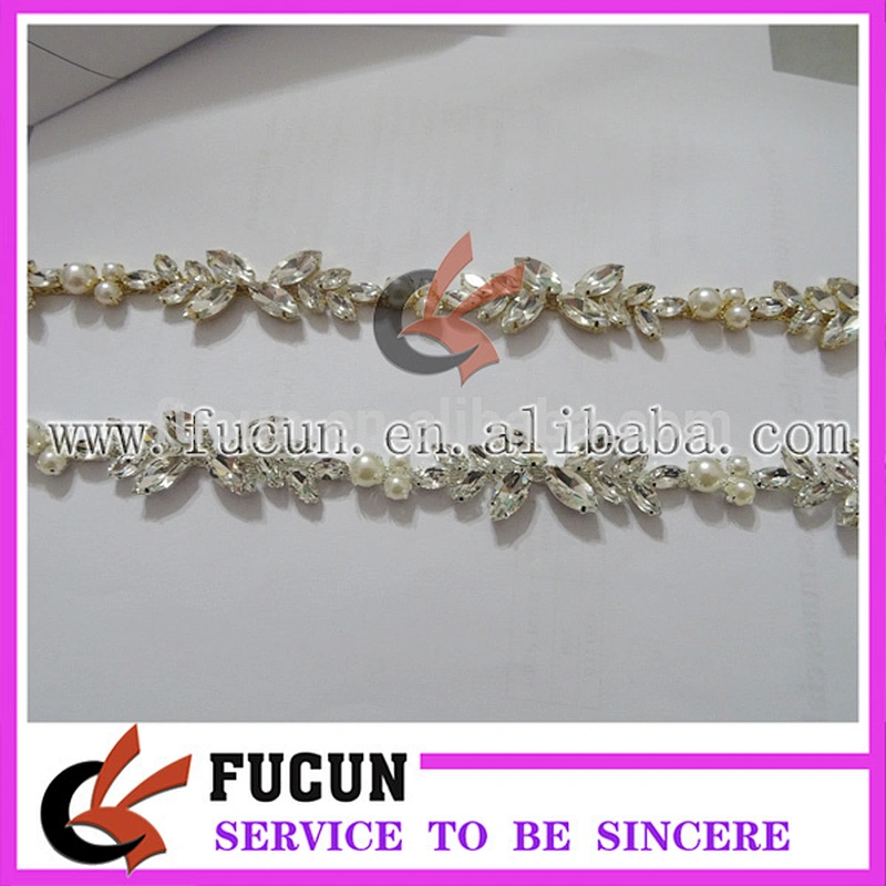 best selling products in america shine glass rhinestone chain/trimming for wedding dress
