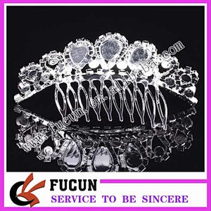 Gorgeous Shiny Violet Crystal Queen Pageant Comb Tiaras Wholesale Luxurious Frozen Elsa Crown Tiara