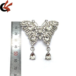 Silver/gold butterfly shaped luxury design brooch pin women suit safety brooch pins for evening dress