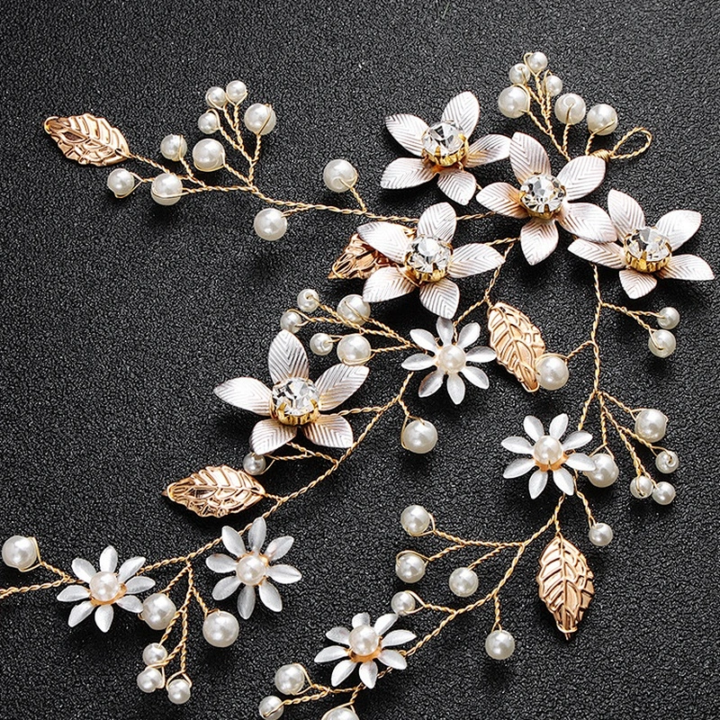 2020 Wholesale Elegant wedding crystal bridal hair accessories flower hair decorations