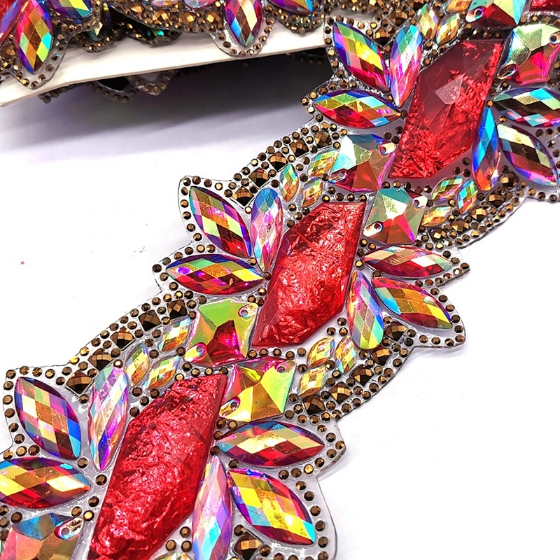 Decorative Iridescent  Resin rhinestone trimming Supplier
