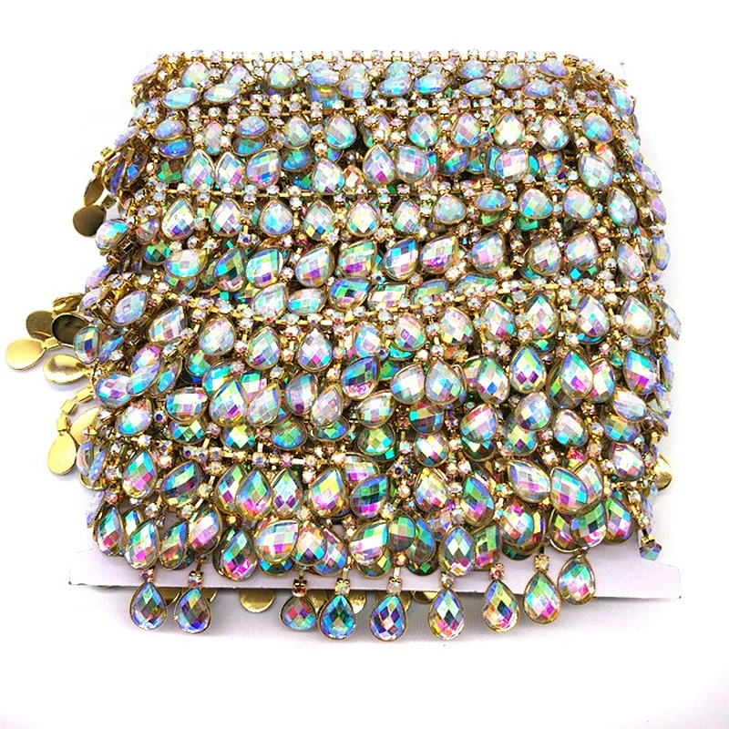 Factory Dance Dress Decoration AB Clear Rhinestone Trimming
