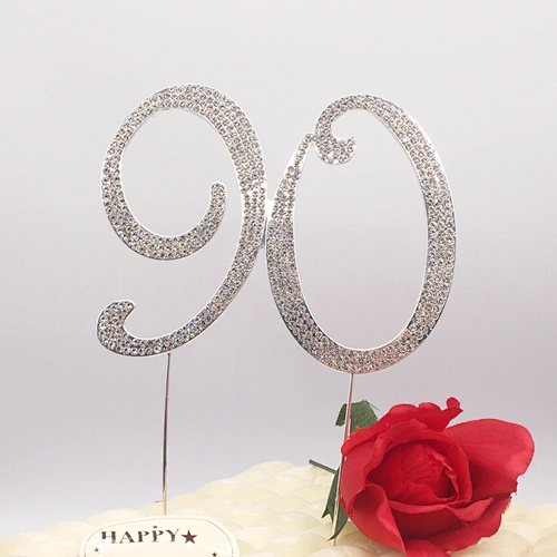 Table Number Rhinestone Wedding Anniversary Cake Decoration Monogram Cake topper