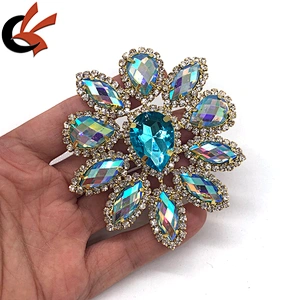 Colors AB Crystal Rhinestone Diamante Patch Sew On Applique Motif Carnival Accessory