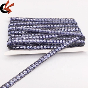 13mm width rhinestone roll mesh crystals trim yard hotfix self-adhesive glue crystal tape ribbon trims