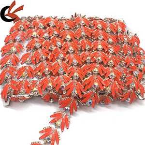 Hot fashion diy rhinestone motif mesh trimming chain for shoe garment bag accessories