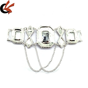 Wholesale Custom Jewelry Bikini Set Russians Style Pendant Rhinestone Charms Metal Bikini Connector For Swimsuit