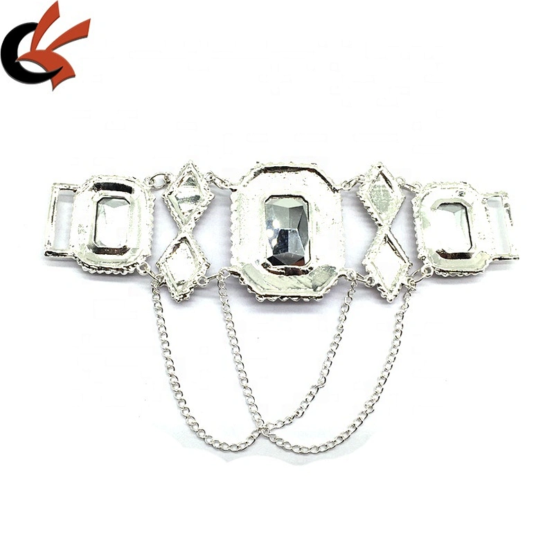 Wholesale Custom Jewelry Bikini Set Russians Style Pendant Rhinestone Charms Metal Bikini Connector For Swimsuit