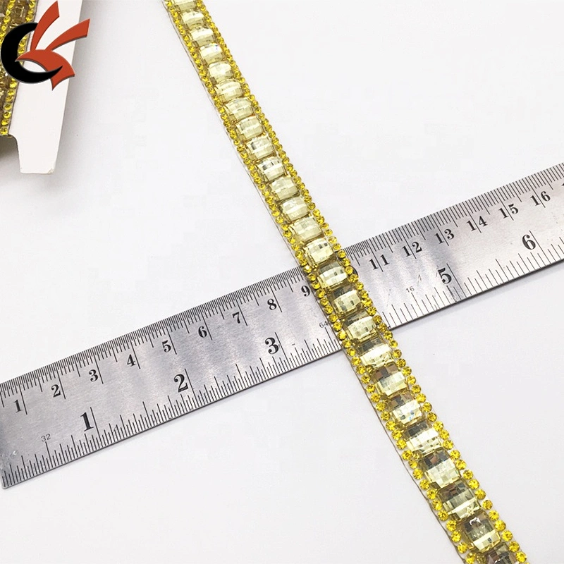 Top quality garment accessories trim types hot fix rhinestone transfer tape trimming