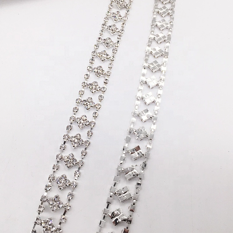New simple model rhinestone trimmings crystal type rhinestone chain trims