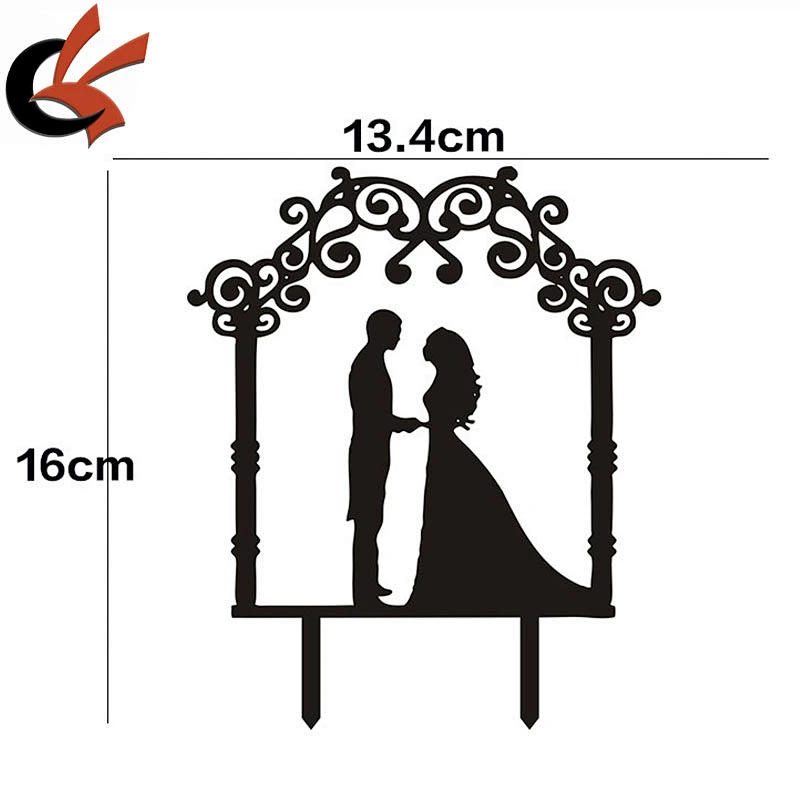 Black Mr&Mrs Acrylic Wedding Cake Topper Cheap Custom Wedding Accessory