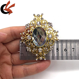 Wedding party table decoration gold plated clear glass crystal rhinestone napkin rings