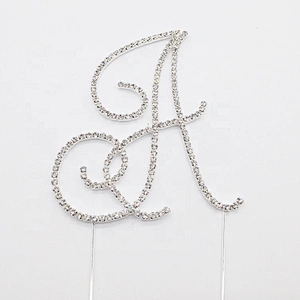 Decorative Birthday Party Keyword Name Wedding Diamond Letter Cake Topper