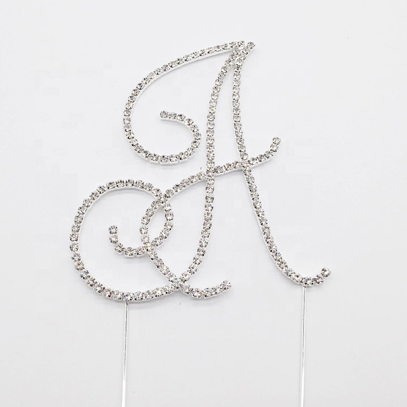 Decorative Birthday Party Keyword Name Wedding Diamond Letter Cake Topper