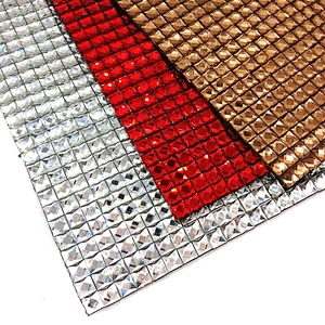 cheap costume red square glass jewelry heat transfer rhinestone sheet
