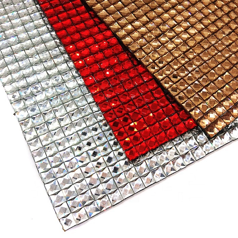 cheap costume red square glass jewelry heat transfer rhinestone sheet