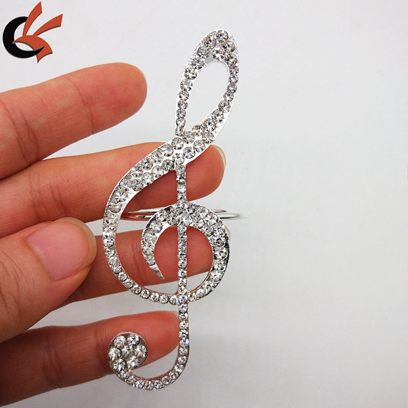 wedding wholesale treble clef rhinestone brooch napkin ring