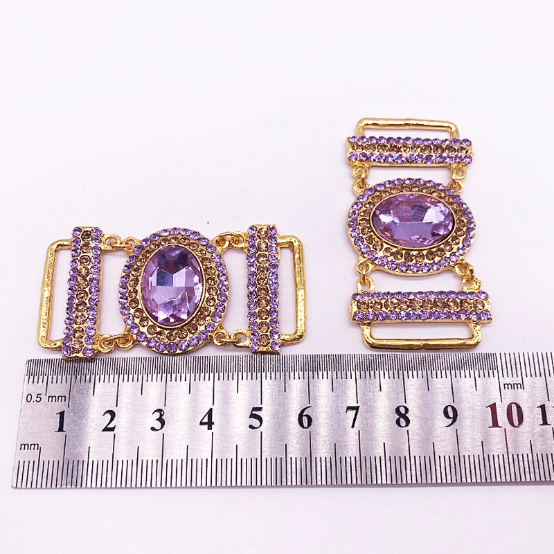 Hot Sale Fashion Wholesale shinning rhinestone bikini connector for garment accessories