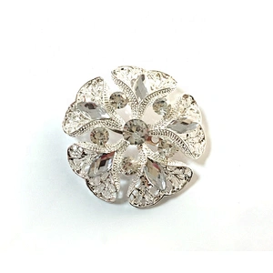New design 2021 price injection accessories jewelry silver metal crystal brooch for baroque Christmas wedding