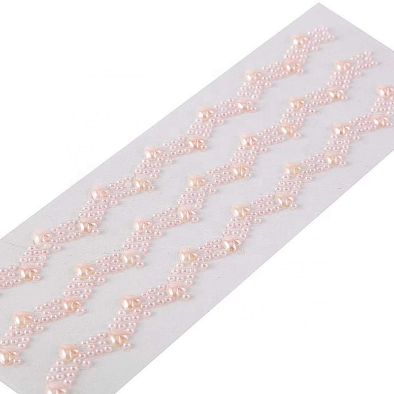 Wedding Craft Accessories Self Adhesive Floral Pearl Trims Pearl Sticker