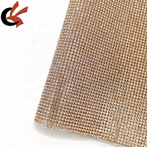 Wholesale 24*40cm SS6 Colors Crystal Glass Hot Fix Rhinestone Mesh Sheet