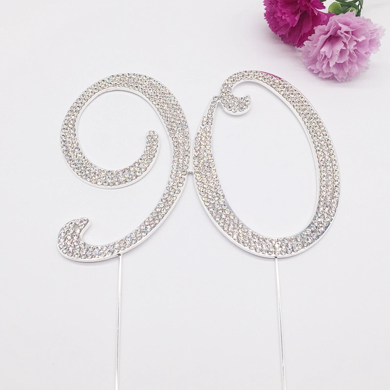 Table Number Rhinestone Wedding Anniversary Cake Decoration Monogram Cake topper