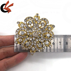 Unique high quality flower shape gold base clear crystal napkin holders