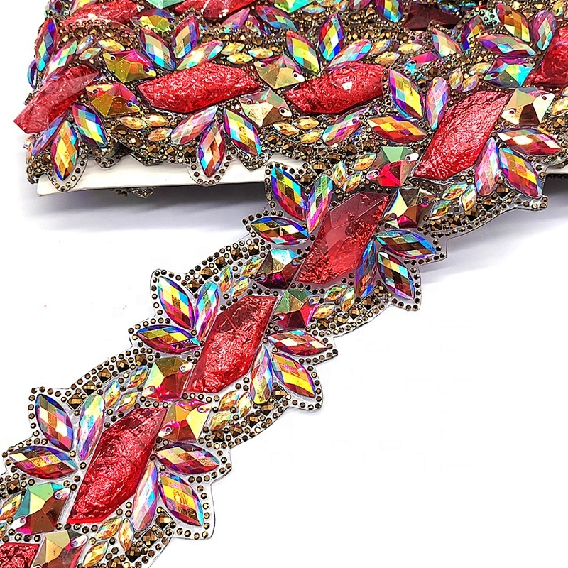 Decorative Iridescent  Resin rhinestone trimming Supplier