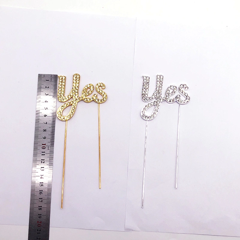 wedding cake accessories She said yes crystal cake topper