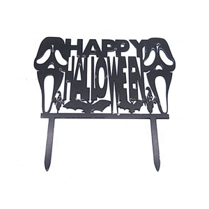 wholesale Happy Halloween plastic cake topper for Halloween decoration