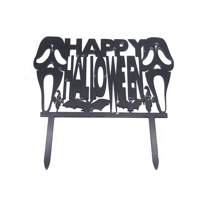 wholesale Happy Halloween plastic cake topper for Halloween decoration