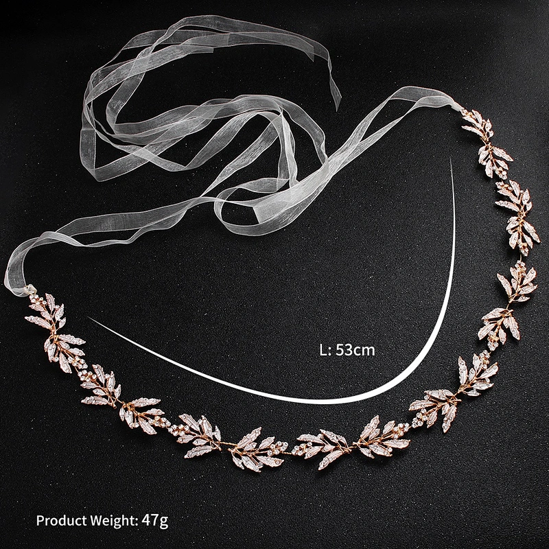 Wedding dress Luxury custom crystal rhinestone appliques ribbon belt