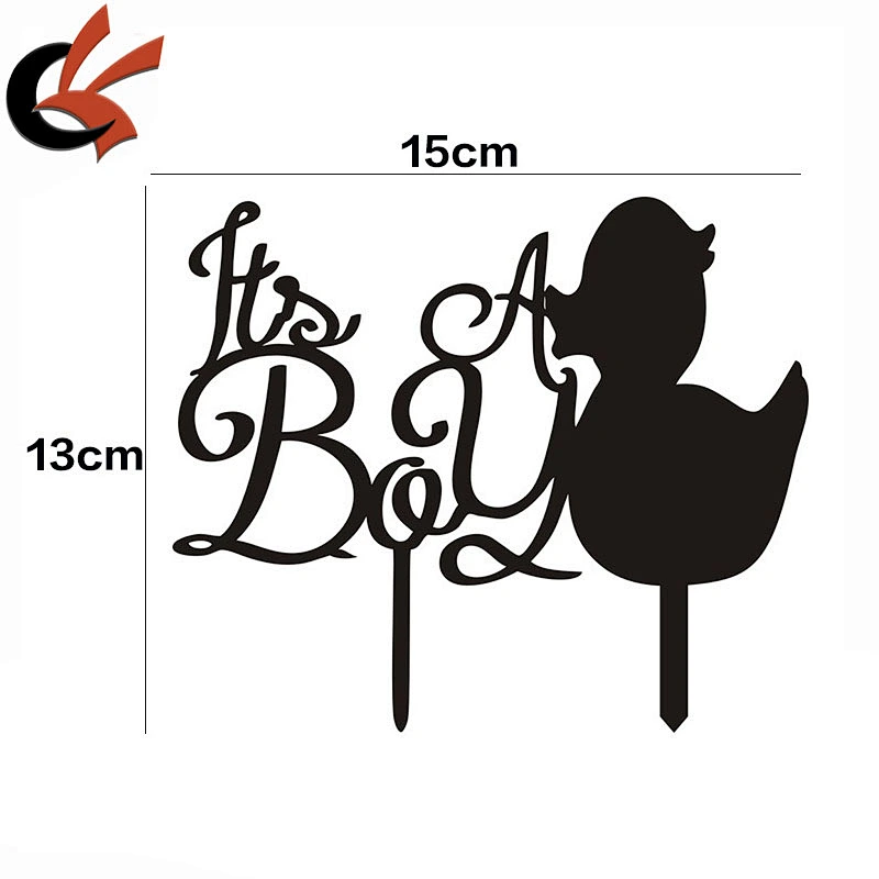 its a BOY cake topper ACRYLIC Cake Pick Baby Shower Cake Decoration