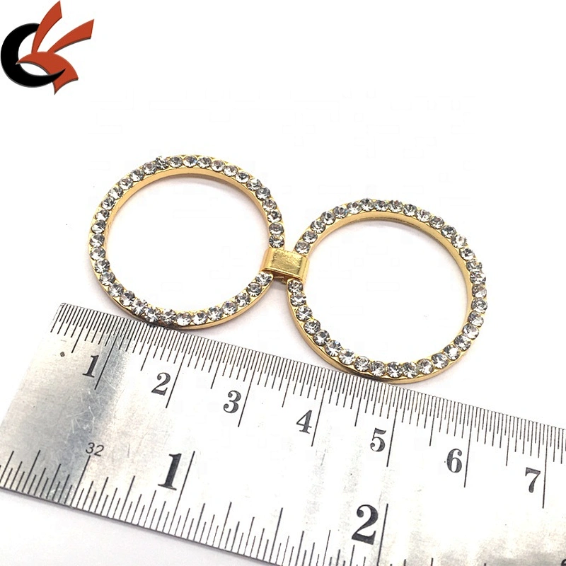 GZ Factory Wholesale Bag/Shoe Accessories Gemstone Round Crystal Rhinestone Bikini Buckle
