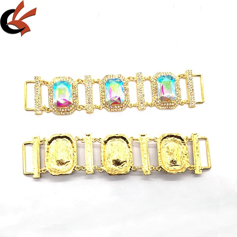 (20 sets/lot)2020 Hot Sale Fashion One Set Style Swimsuit Accessory Metal Glass Crystal AB Jewelry Bikini Connectors
