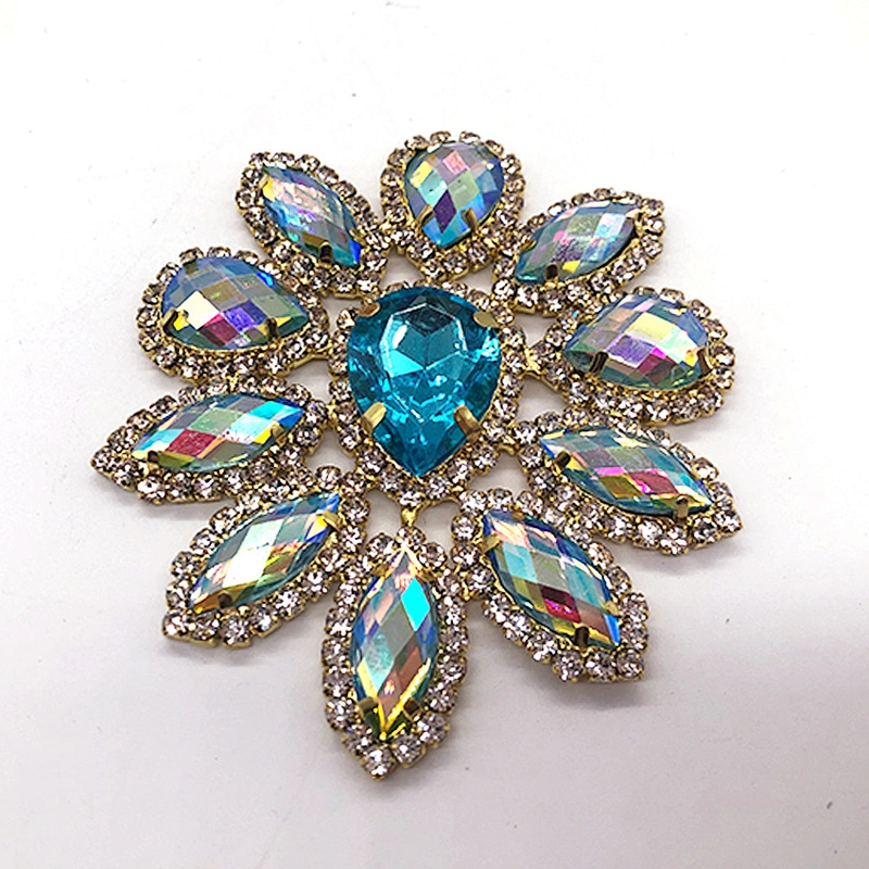 China manufacturer sparkle accessories rhinestone applique  for Fancy dress decoration