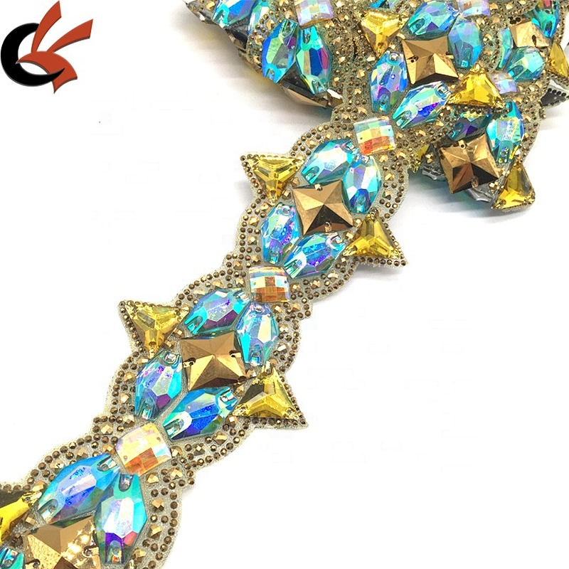 Crystal Iron On Glue Rhinestone With Resin Strass DIY Colorful Dress Rhinestones Trims For Clothing
