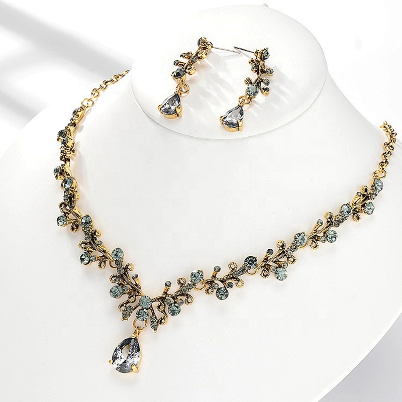 Bling Crystal Wedding Jewelry Sets for Bride necklace,earings