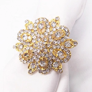 Make Wedding Party Crystal Rhinestones Bridal Jewellery Napkin Ring For Table Decoration