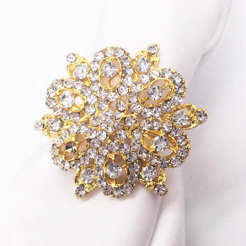 Make Wedding Party Crystal Rhinestones Bridal Jewellery Napkin Ring For Table Decoration