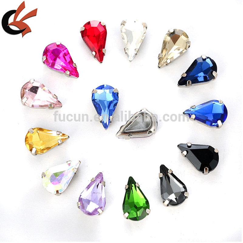 WHOLESALE sew on acrylic rhinestone with metal claw